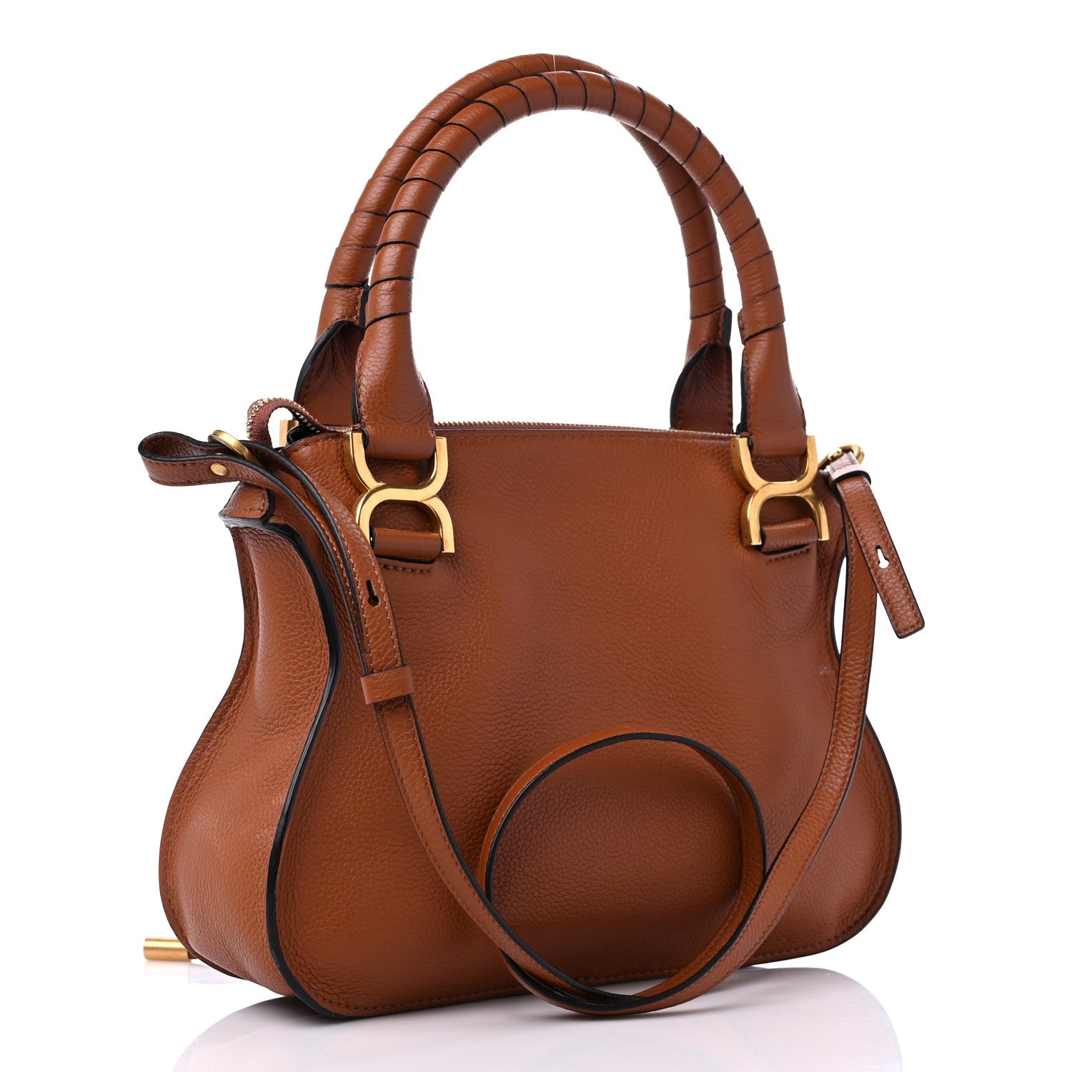 Chloe Calfskin Small Marcie Satchel Tan 2 of 9