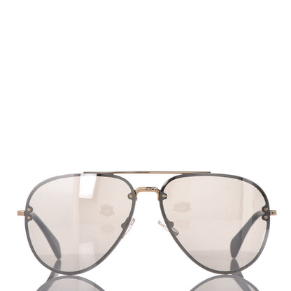 Celine Acetate Mirror Aviator Sunglasses CL41391/S Gold Grey 3 of 7
