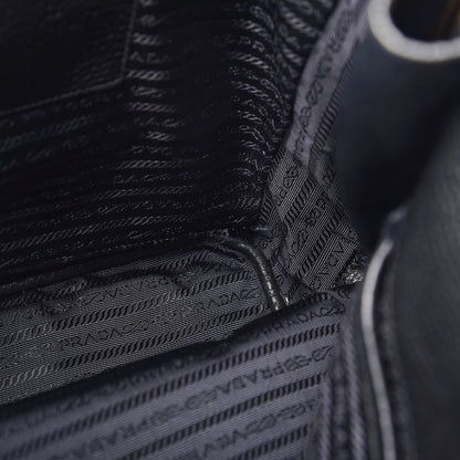 Prada Vitello Daino Side Zip Tote Black 11 of 11