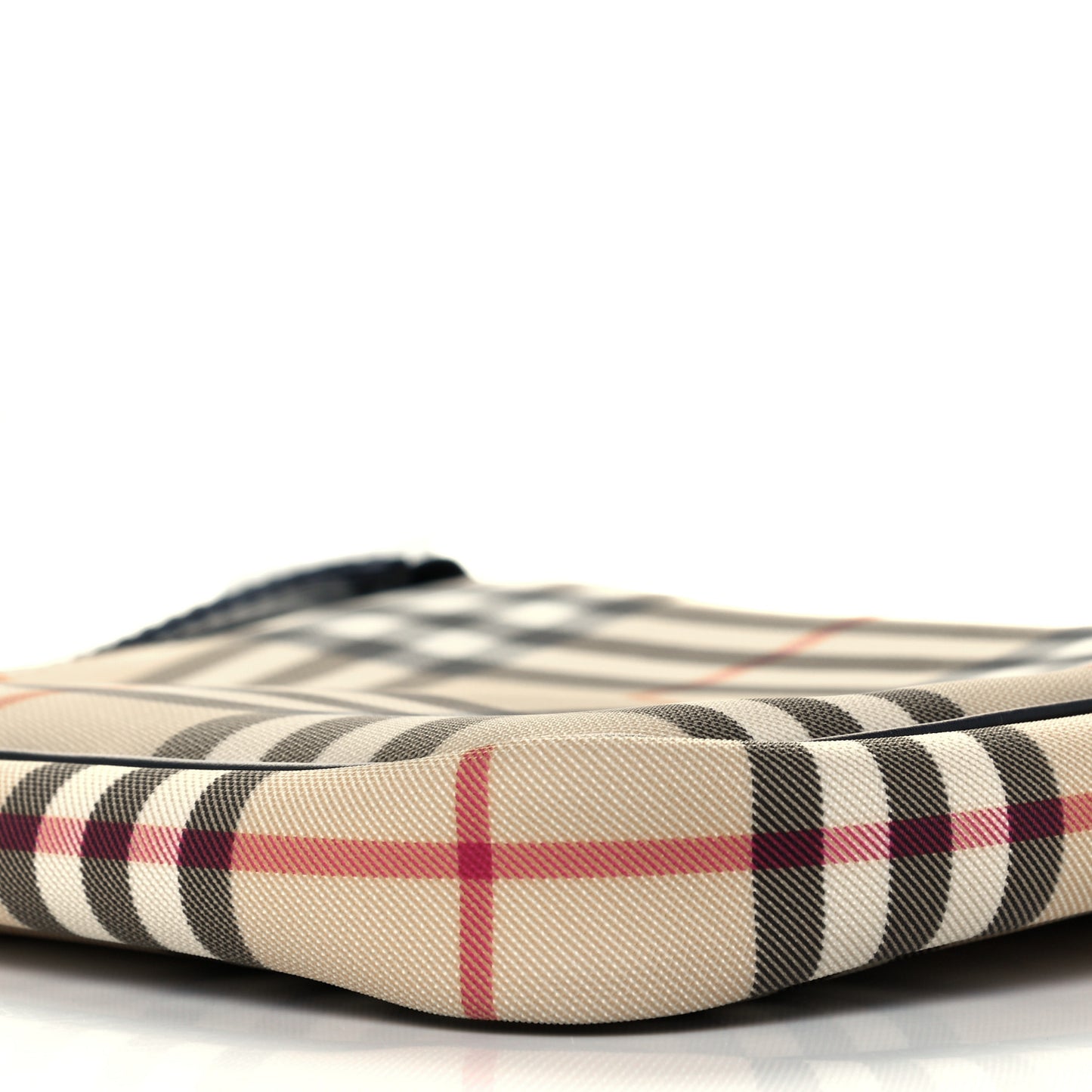 House Check Flat Crossbody Messenger Bag Black