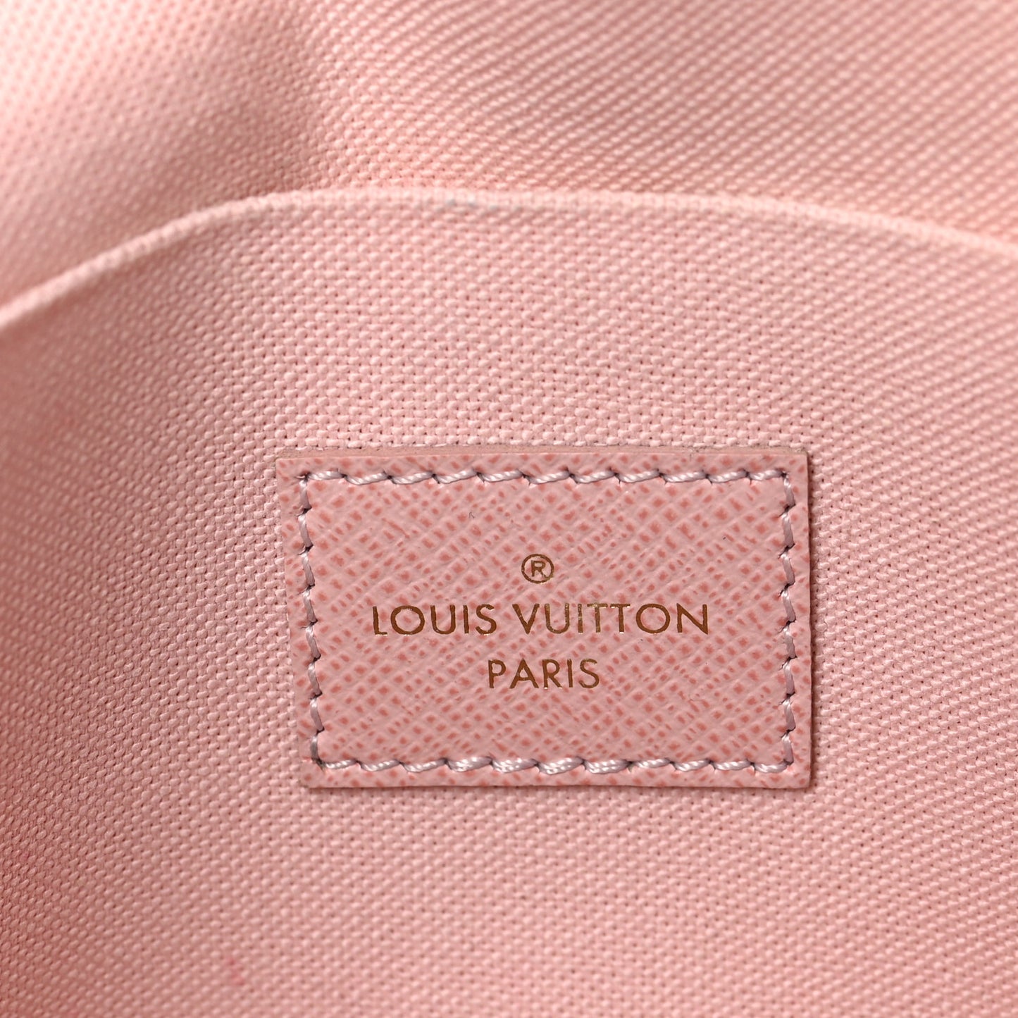 Damier Azur Pochette Felicie Chain Wallet Rose Ballerine