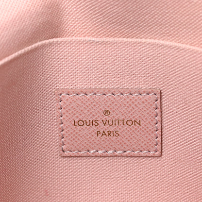 Louis Vuitton Damier Azur Pochette Felicie Chain Wallet Rose Ballerine 7 of 9