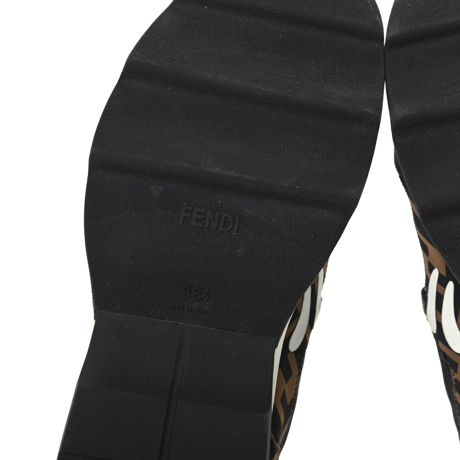 Fendi Technical Mesh Lycra FFreedom Patchwork Sneakers 36.5 Black Tobacco 6 of 7