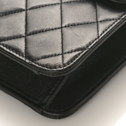 Chanel Lambskin Quilted Medium Single Flap Black 9 of 9