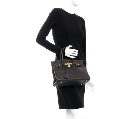 Hermes Taurillon Clemence Birkin 30 Chocolate 2 of 48