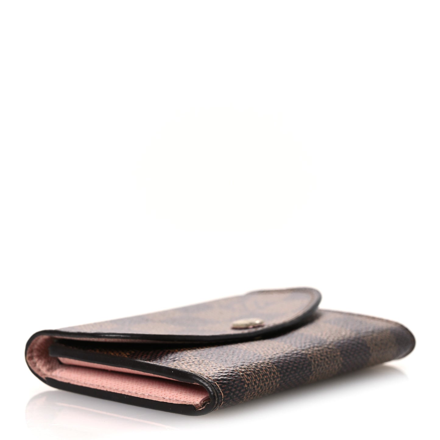 Damier Ebene Rosalie Coin Purse Rose Ballerine
