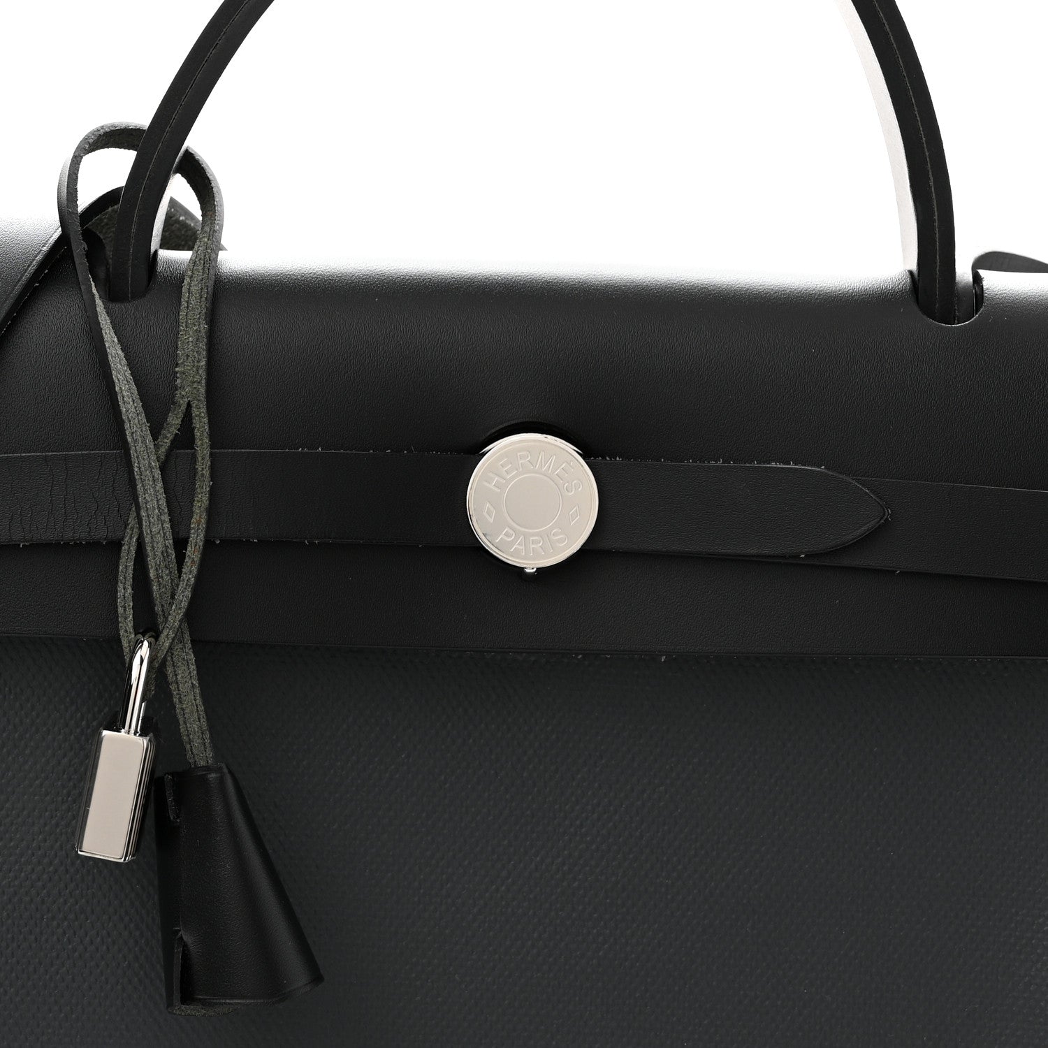 Hermes Toile H Berline Vache Hunter Herbag Zip PM 31 Ardoise Black Ecru 9 of 12