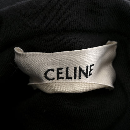 Celine Cotton Medium Knotted Logo Print Shoulder Bag Black 6 of 11
