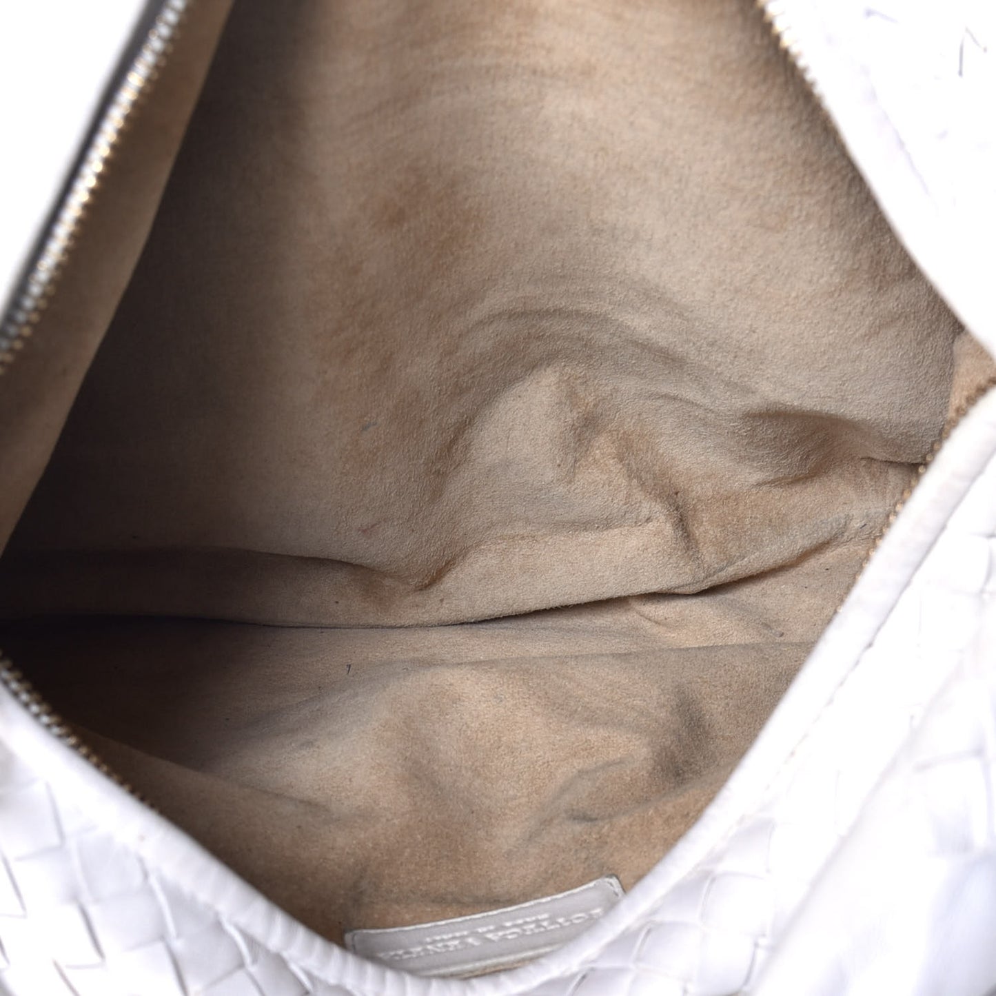 Nappa Intrecciato Medium Veneta Hobo White