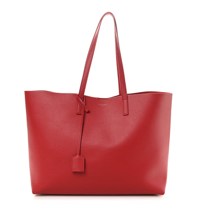 Saint Laurent Calfskin Large Shopping Tote Rouge Eros 1 of 11