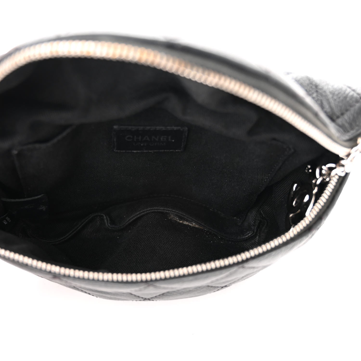 Chanel Grained Calfskin Quilted Waist Belt Bag Black 5 of 13