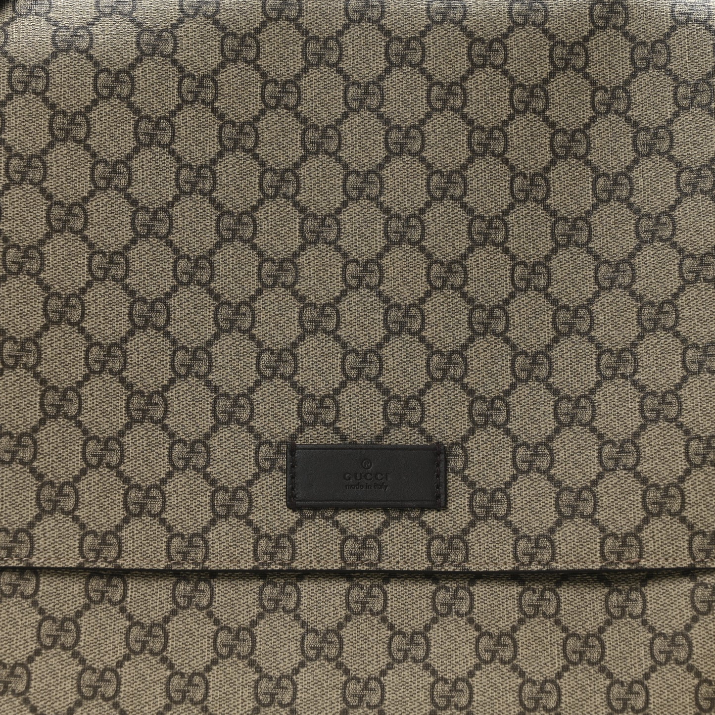 GG Plus Monogram Messenger Diaper Bag Dark Brown
