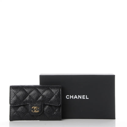 Chanel Caviar Quilted Flap Card Holder Black 9 of 9