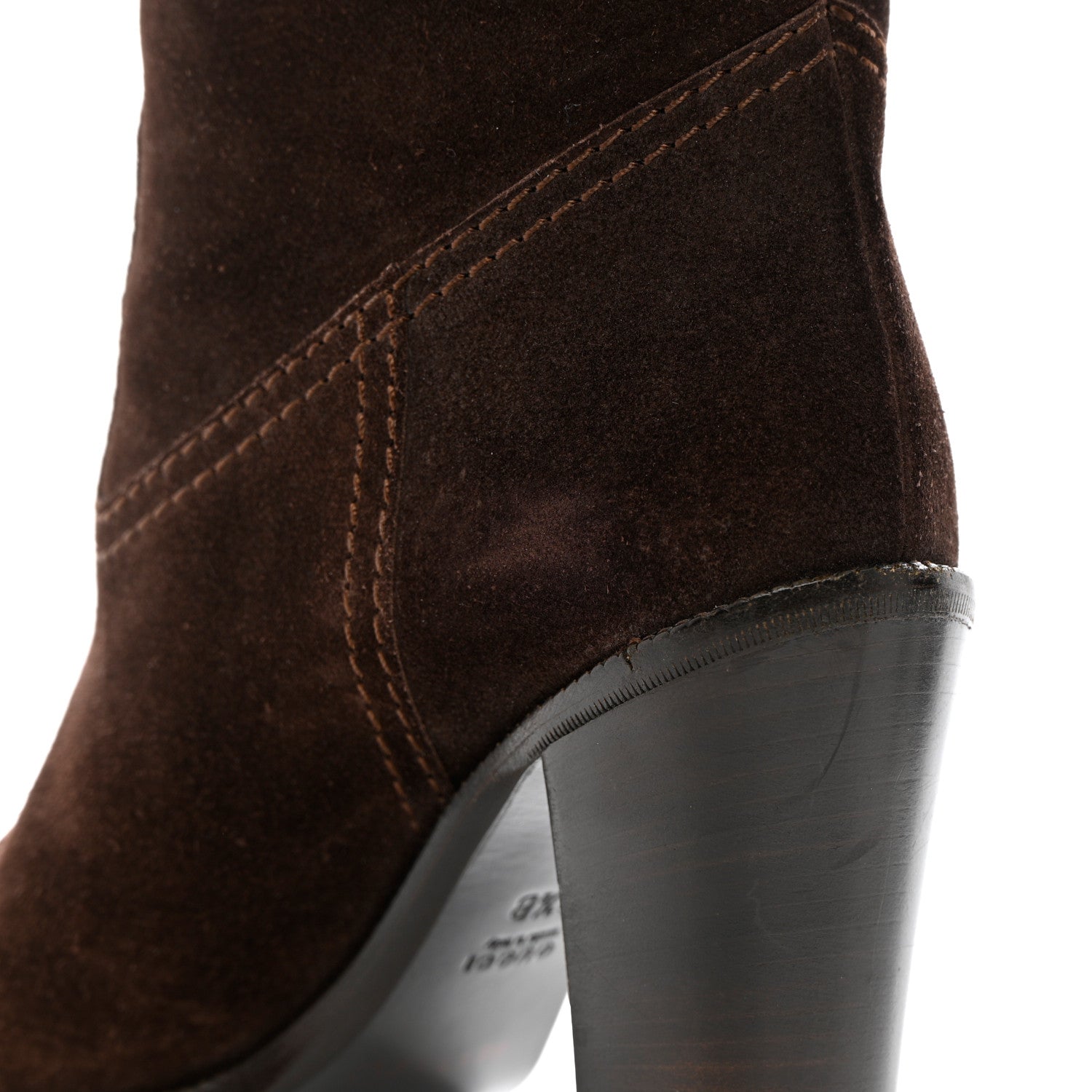 Gucci Suede Knee High Boots 36.5 Brown 15 of 20