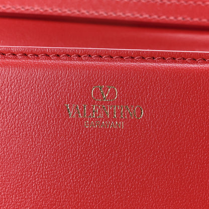 Valentino Garavani Calfskin Enamel Vlogo Loco Shoulder Bag Rouge Pur 6 of 12