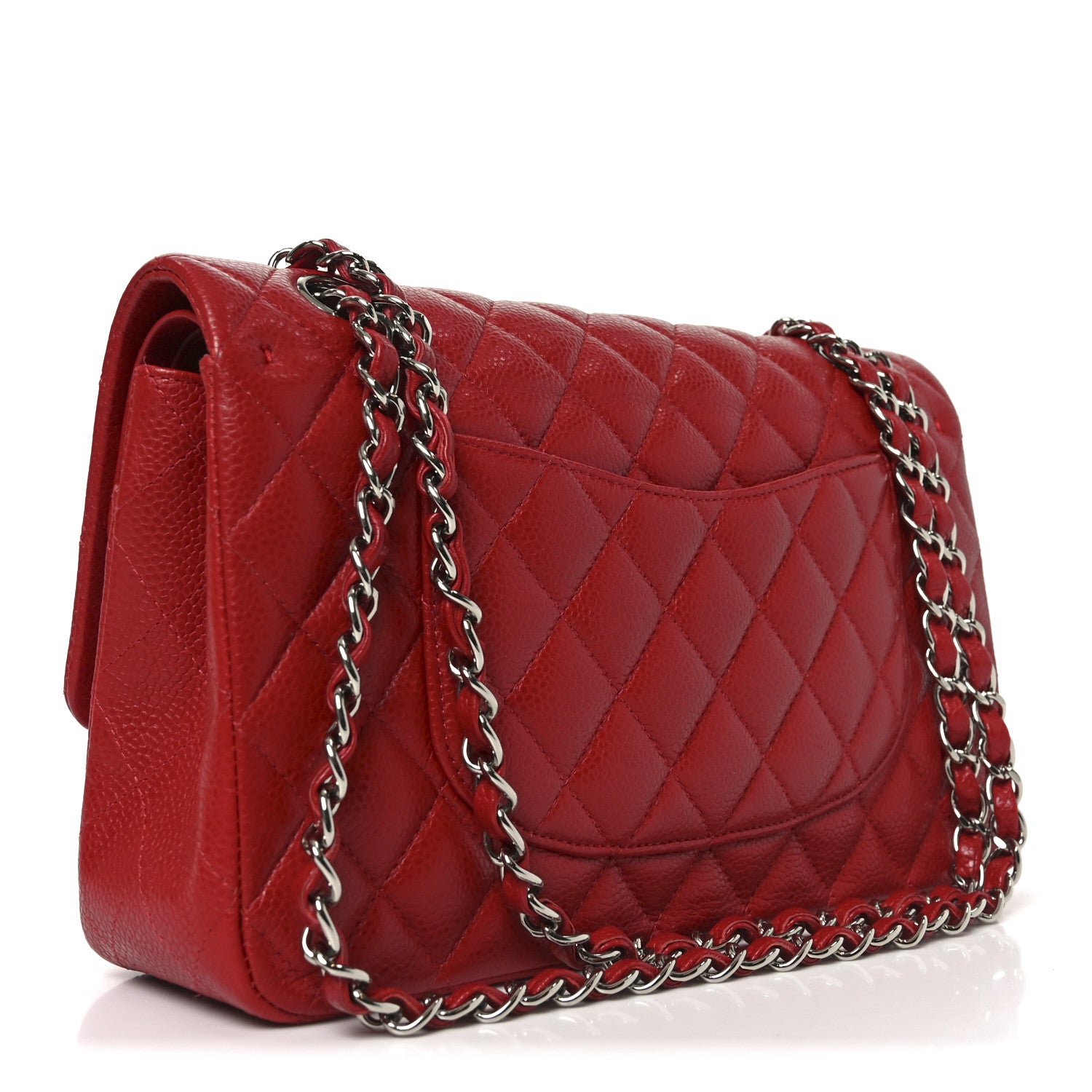 Chanel Caviar Quilted Medium Double Flap Red 3 of 10