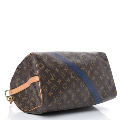 Louis Vuitton Monogram My LV Heritage Speedy Bandouliere 35 Black Blue Marine 3 of 5