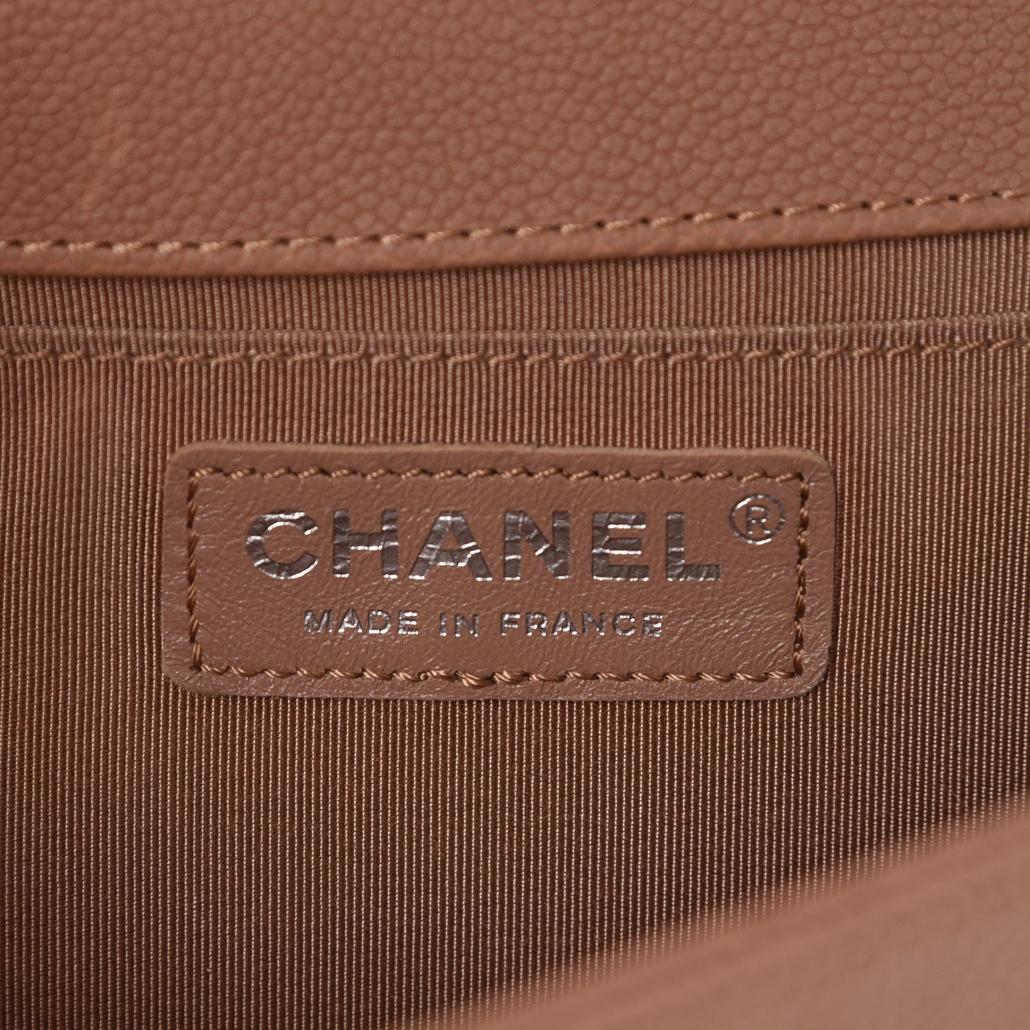 Chanel Caviar Quilted Medium Boy Flap Camel 6 of 13