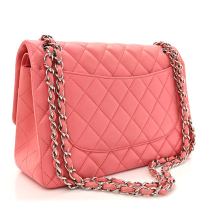 Chanel Lambskin Quilted Jumbo Double Flap Pink 3 of 15