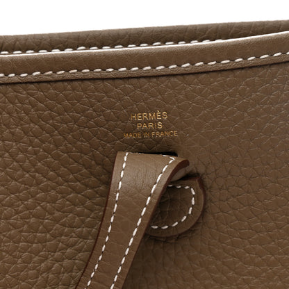 Hermes Taurillon Clemence Evelyne TPM Etoupe 6 of 11