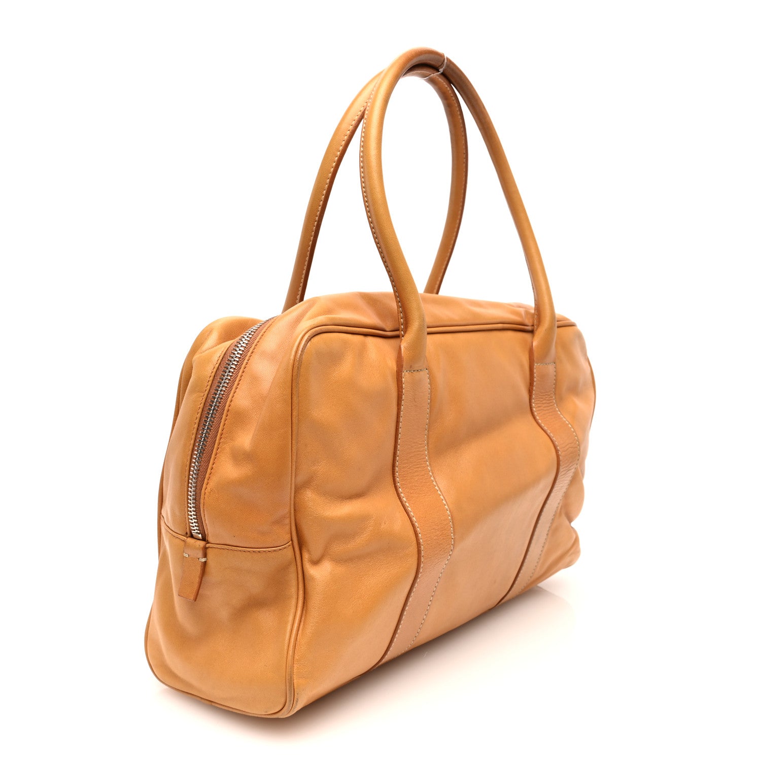 Prada Nappa Hydra Shoulder Bag Cognac 3 of 12