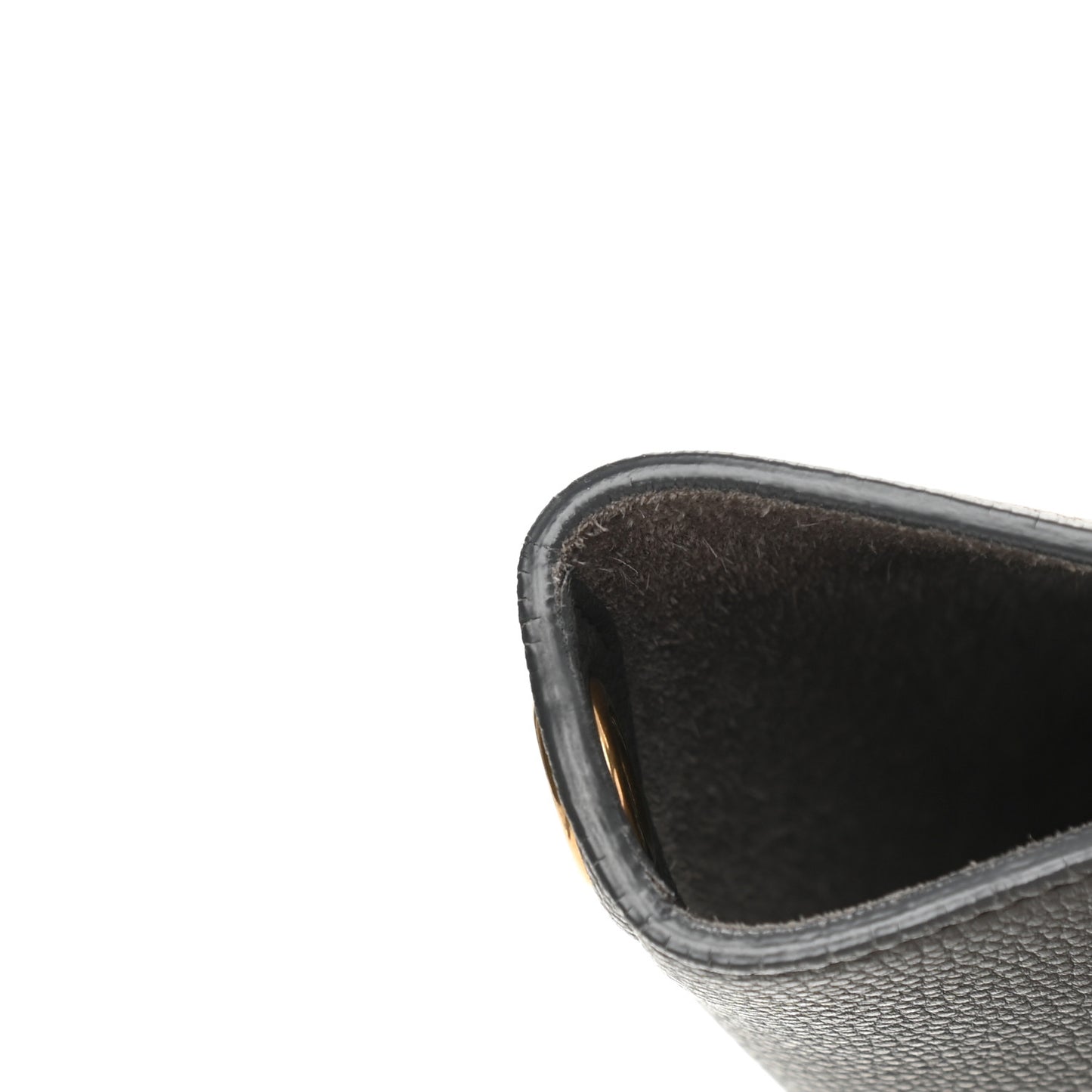 Soft Grained Calfskin Sangle Bucket Bag Grey