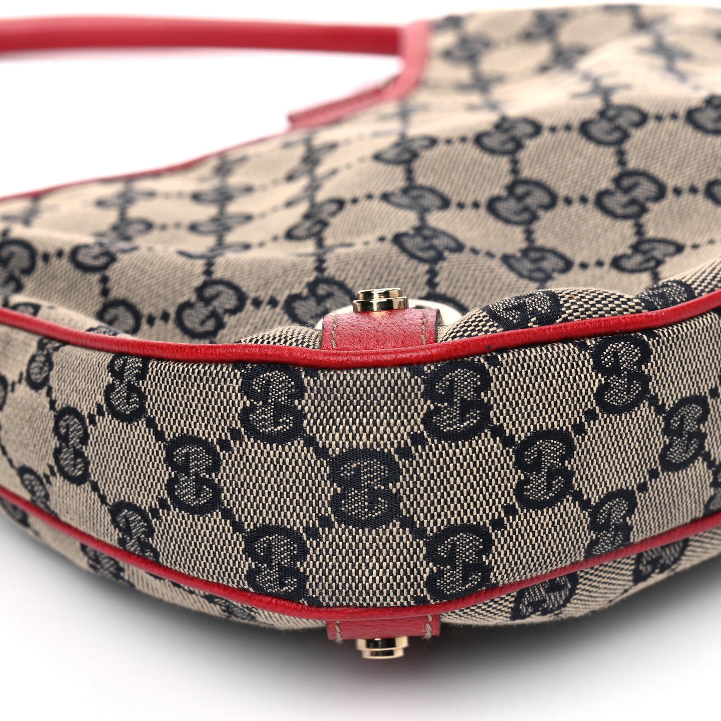 Monogram Medium Abbey D Ring Hobo Navy Red