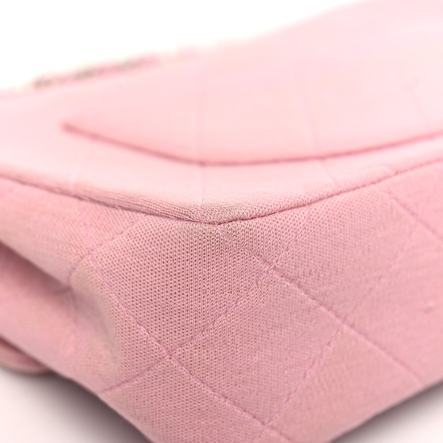 Jersey Quilted Small Single Flap Pink