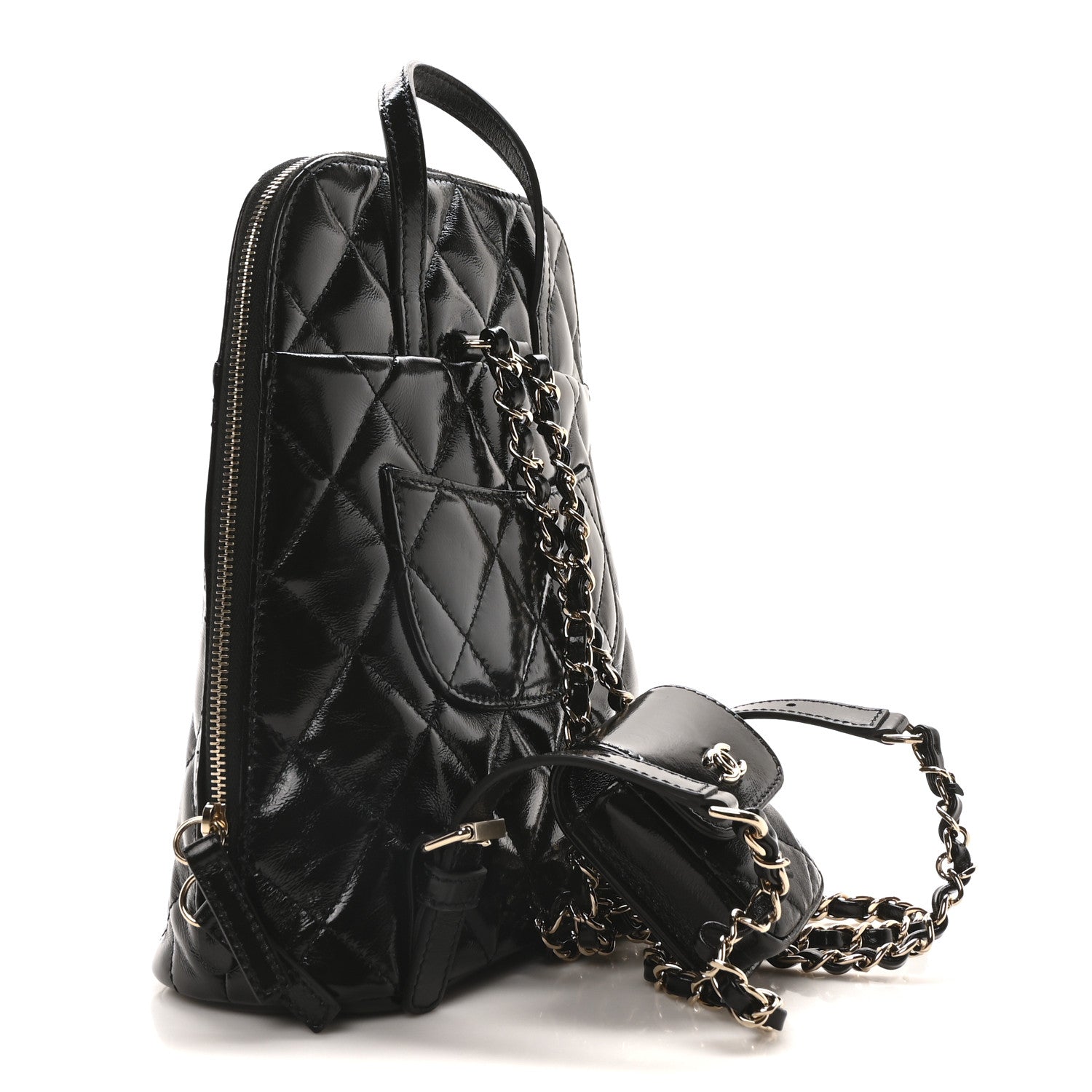Chanel Shiny Calfskin My Pocket Backpack Black 3 of 10