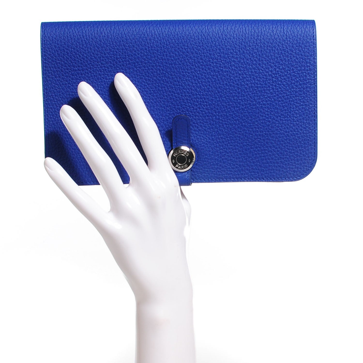 Hermes Togo Dogon Duo Wallet Bleu Electrique 2 of 11