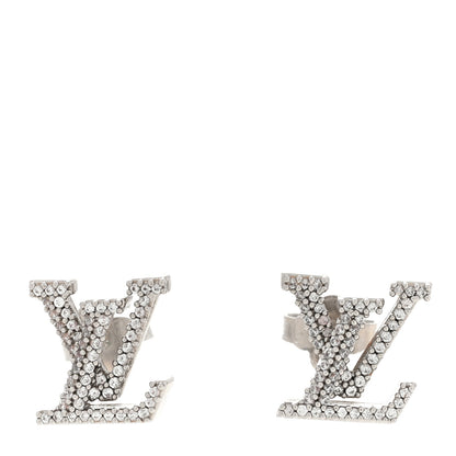 Louis Vuitton Crystal LV Iconic Earrings Silver 1 of 5