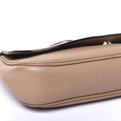 Gucci Pebbled Calfskin Medium Soho Flap Crossbody Camelia 7 of 23