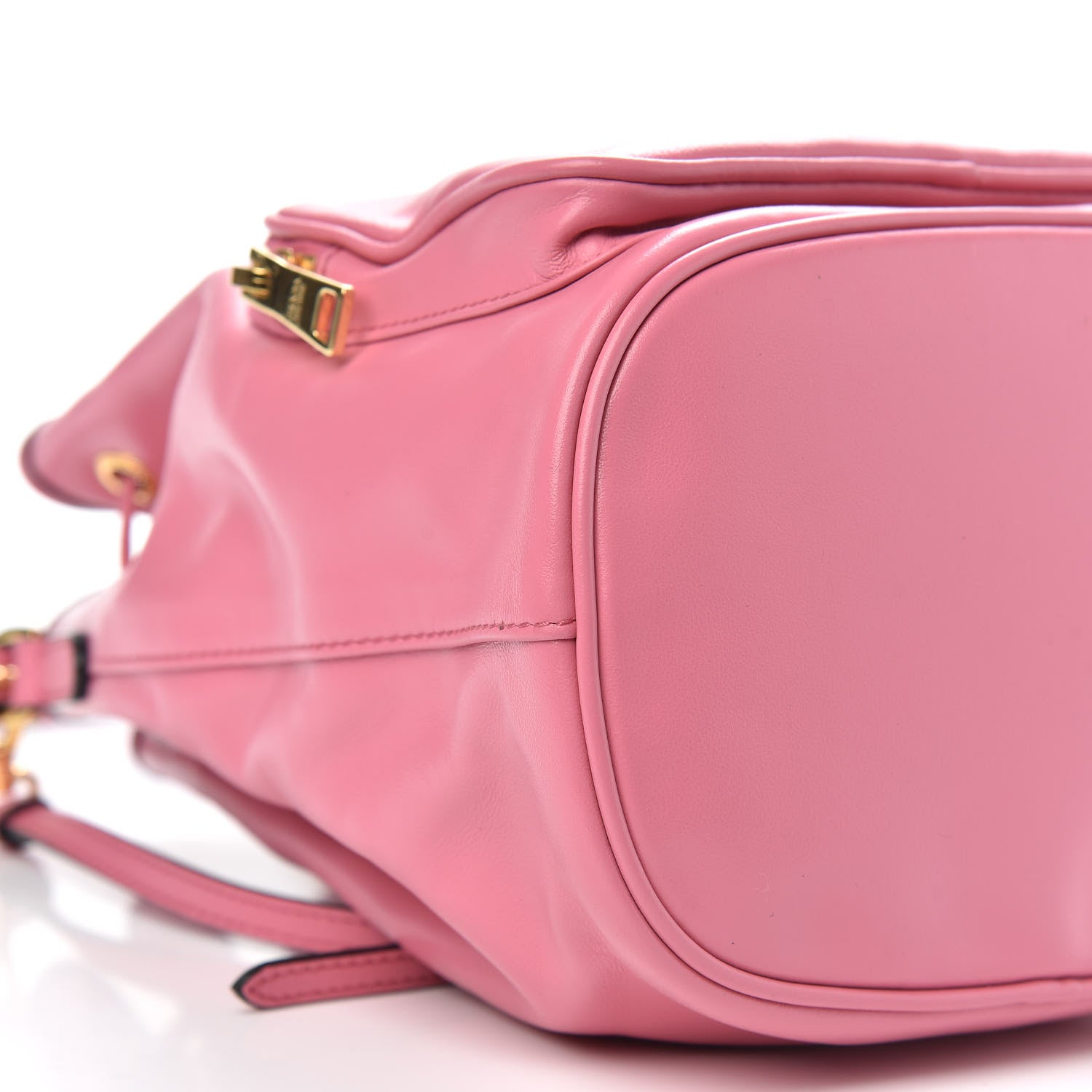 Prada Soft Calfskin Saffiano Mini Bucket Crossbody Bag Peonia 7 of 13