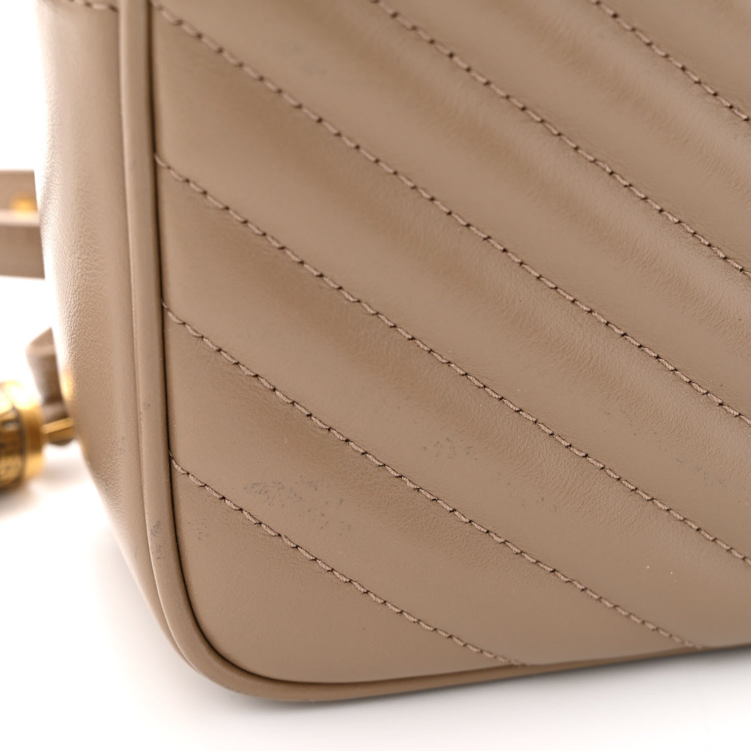 Saint Laurent Calfskin Matelasse Monogram Lou Camera Bag Dark Beige 12 of 16