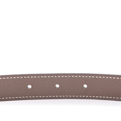 Hermes Swift Epsom 24mm Mini Constance H Belt 85 Black Etoupe 4 of 6