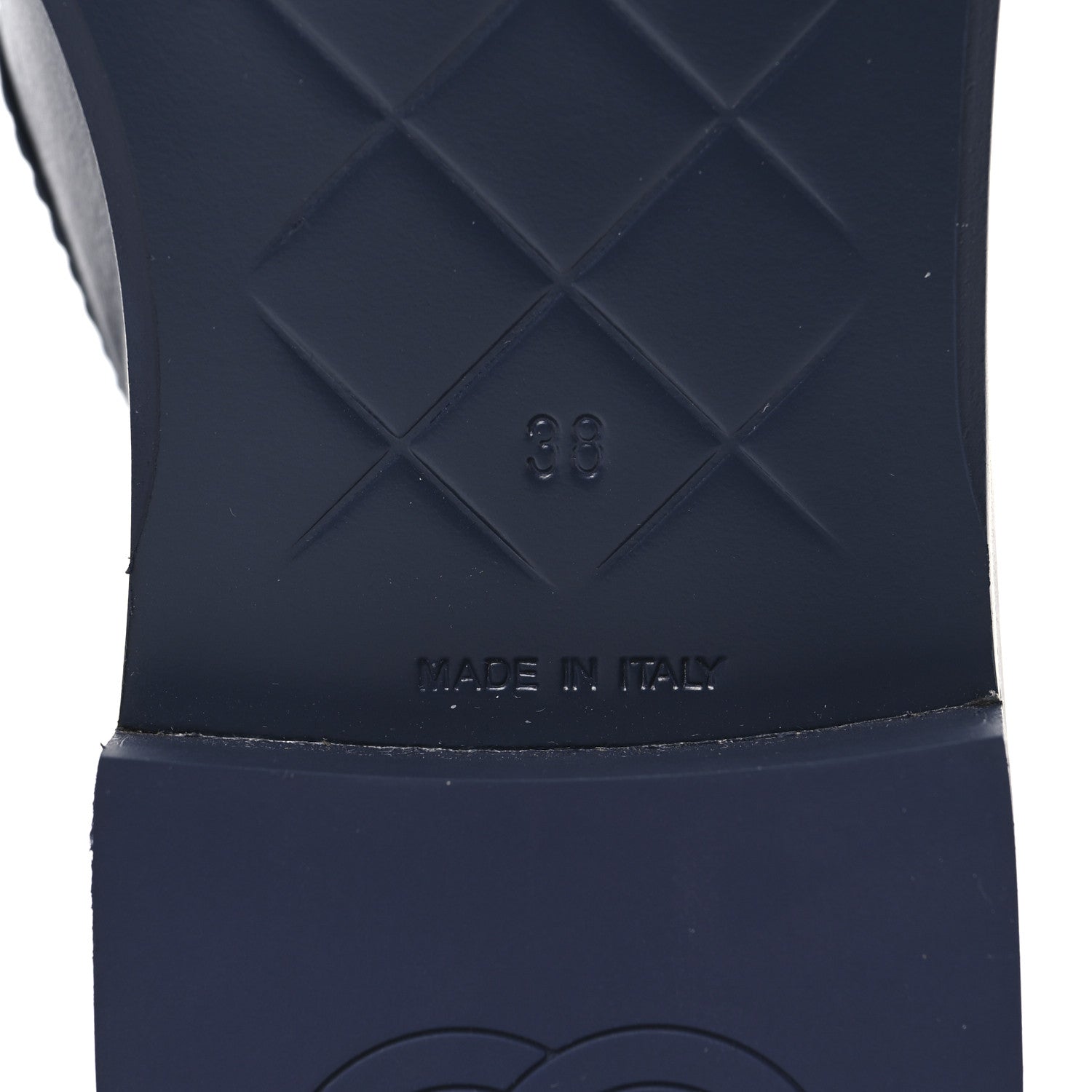 Chanel Lambskin Quilted CC Turnlock Loafers 38 Navy 8 of 9