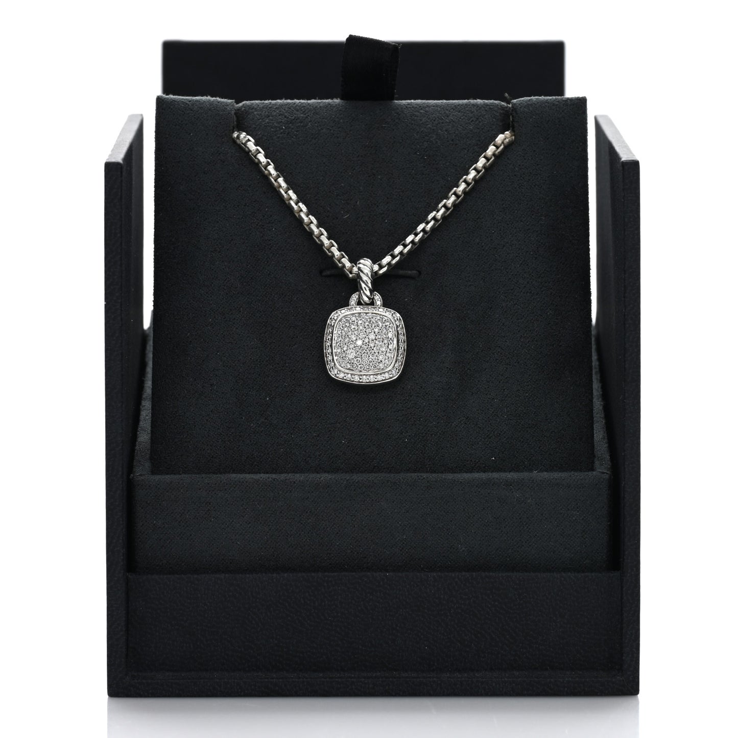 Sterling Silver 14K Yellow Gold Diamond 11mm Albion Pendant Necklace