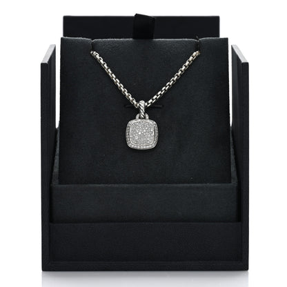 David Yurman Sterling Silver 14K Yellow Gold Diamond 11mm Albion Pendant Necklace 5 of 5