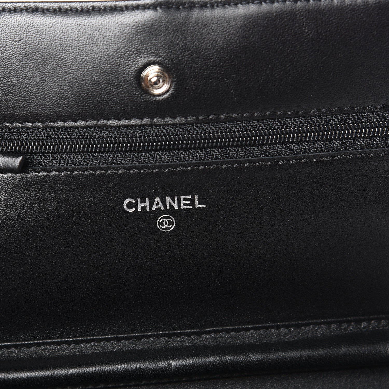 Chanel Lambskin Quilted Wallet On Chain WOC Black 6 of 11