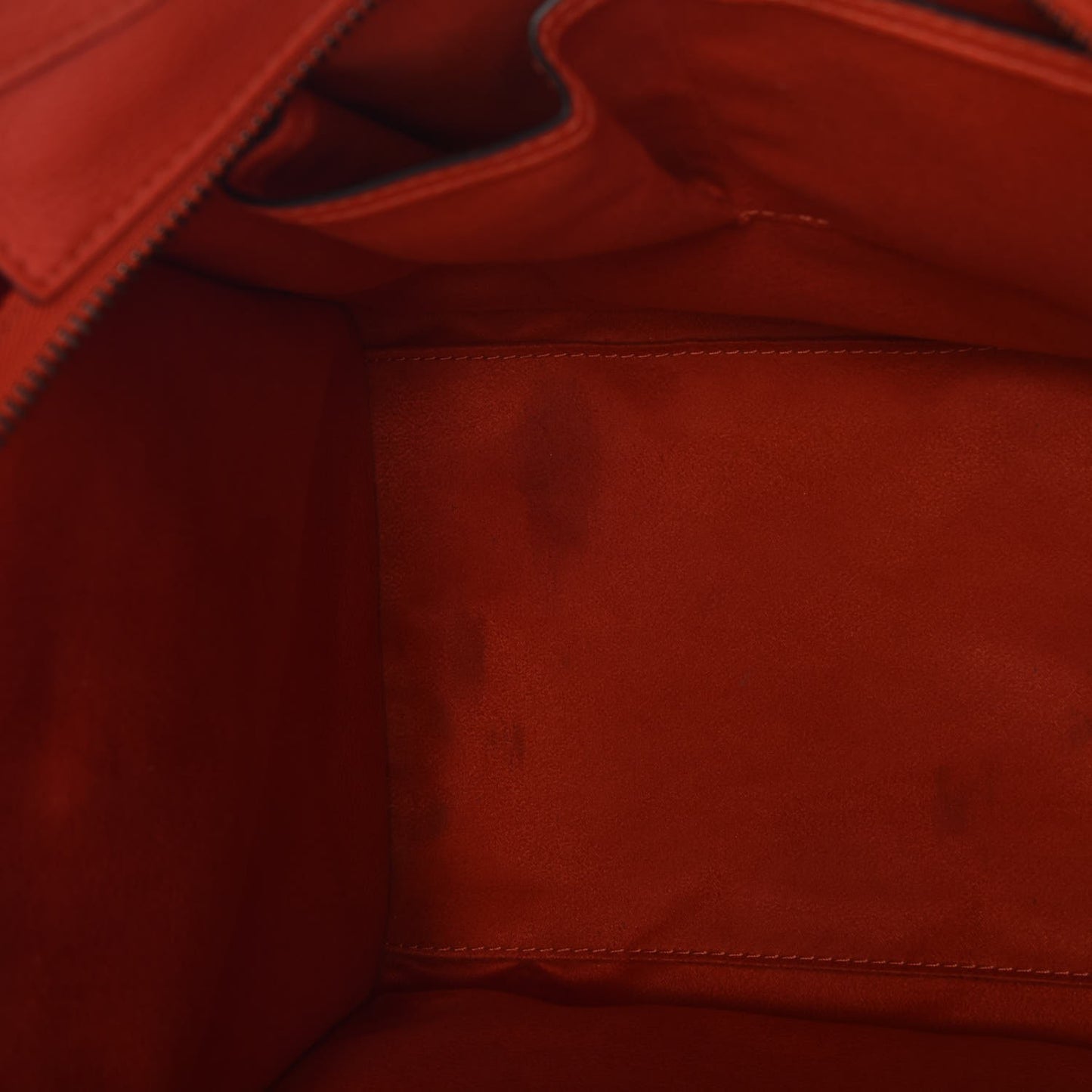 Drummed Calfskin Mini Luggage Vermillion