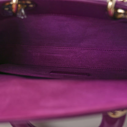 Christian Dior Lambskin Cannage Medium Lady D-Joy Purple 5 of 9