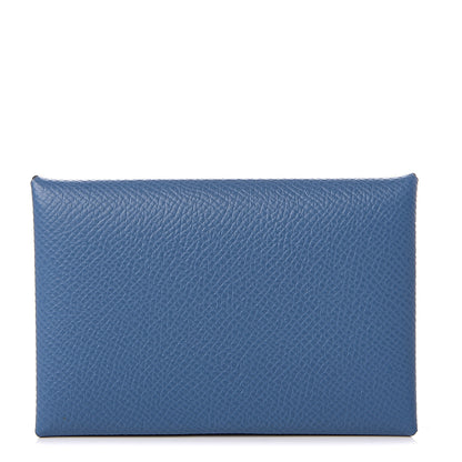 Hermes Epsom Calvi Card Case Deep Bleu 1 of 8