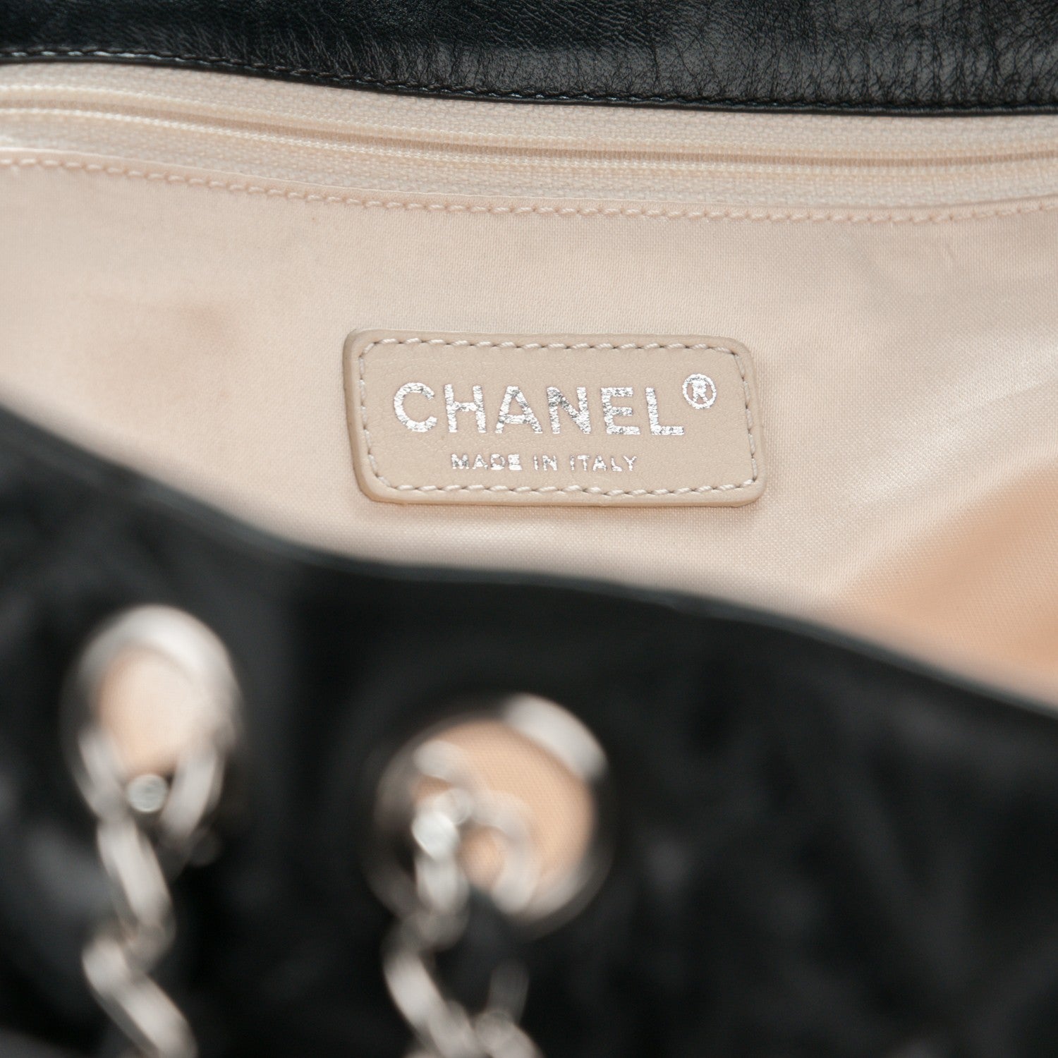 Chanel Lambskin Quilted East West Large Tote Black 7 of 8