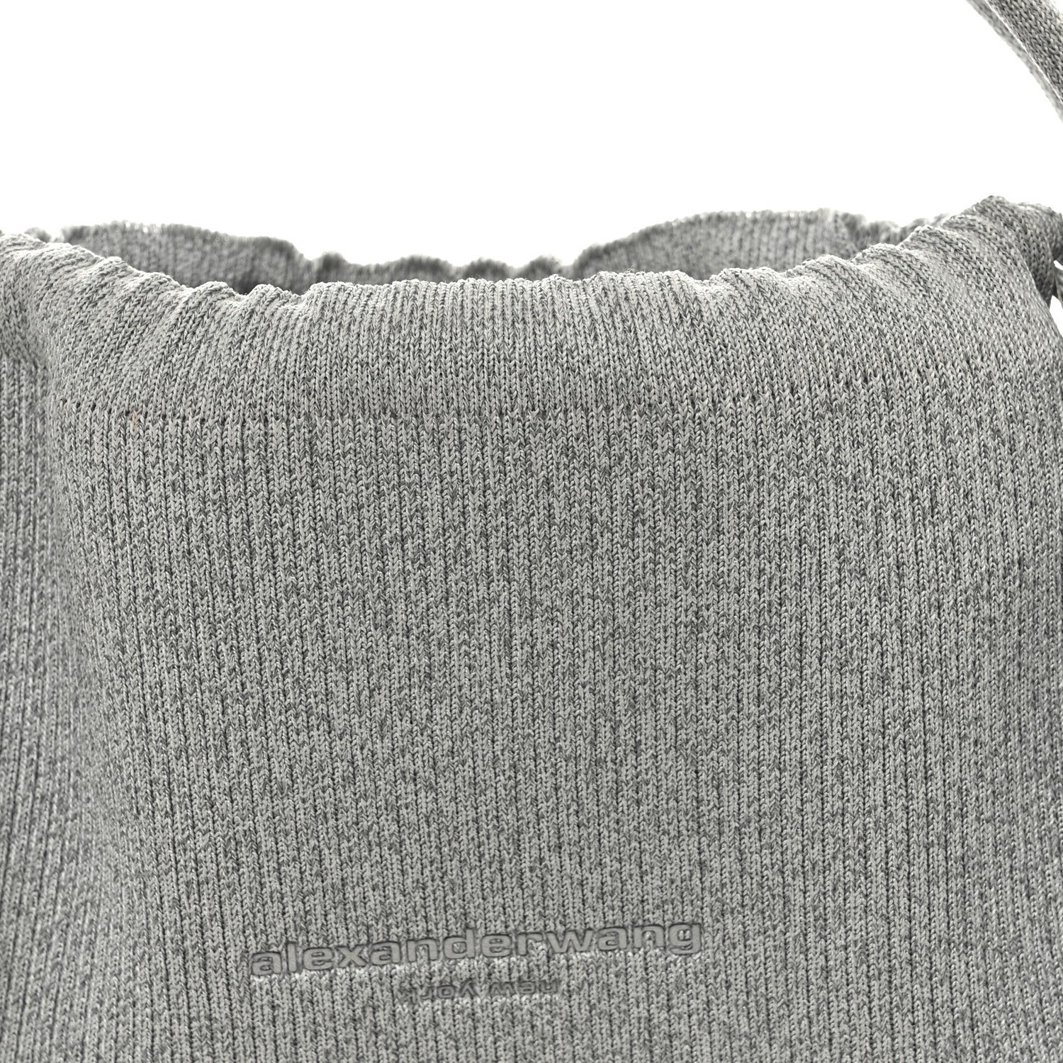 Alexander Wang Metallic Ribbed Knit Small Ryan Bag Silver 7 of 10