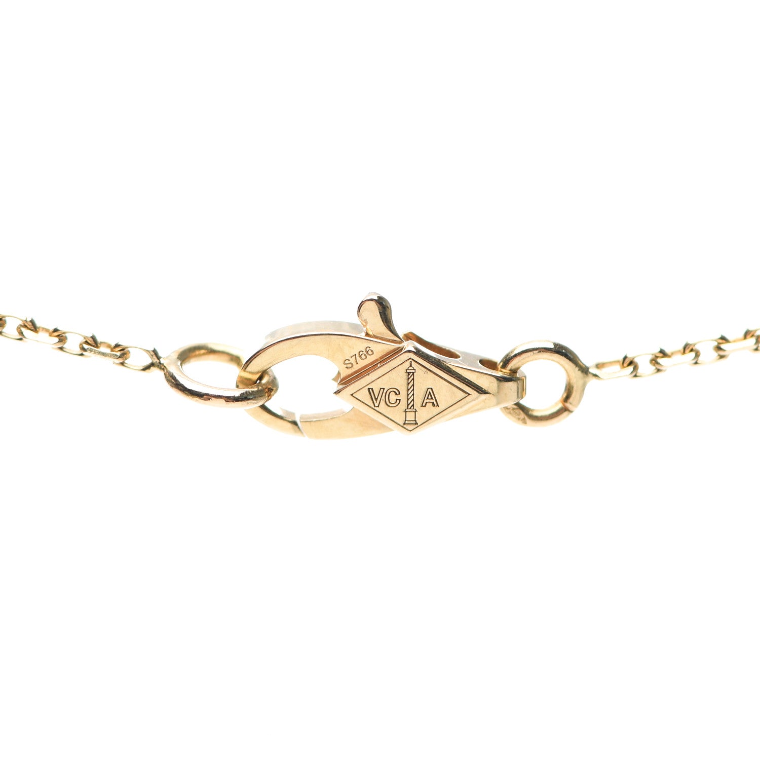 Van Cleef & Arpels 18K Yellow Gold Mother of Pearl Sweet Alhambra Butterfly Pendant Necklace 5 of 6
