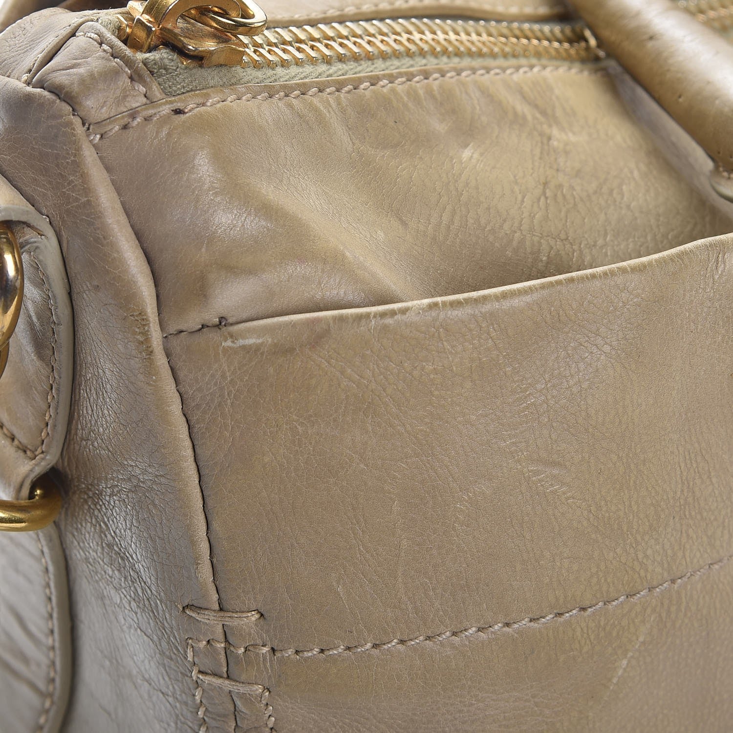 Prada Glace Calfskin Extra Wide Tote Stone 20 of 20