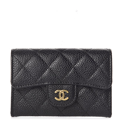 Chanel Caviar Quilted Flap Card Holder Black 1 of 9