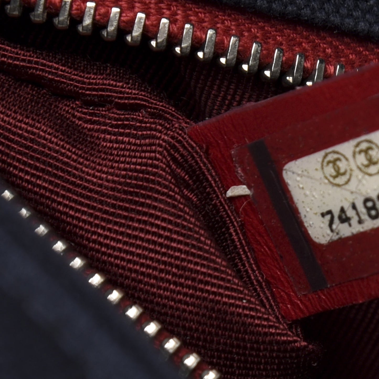 Metallic Lambskin Canvas CC N°5 Flap Black Silver