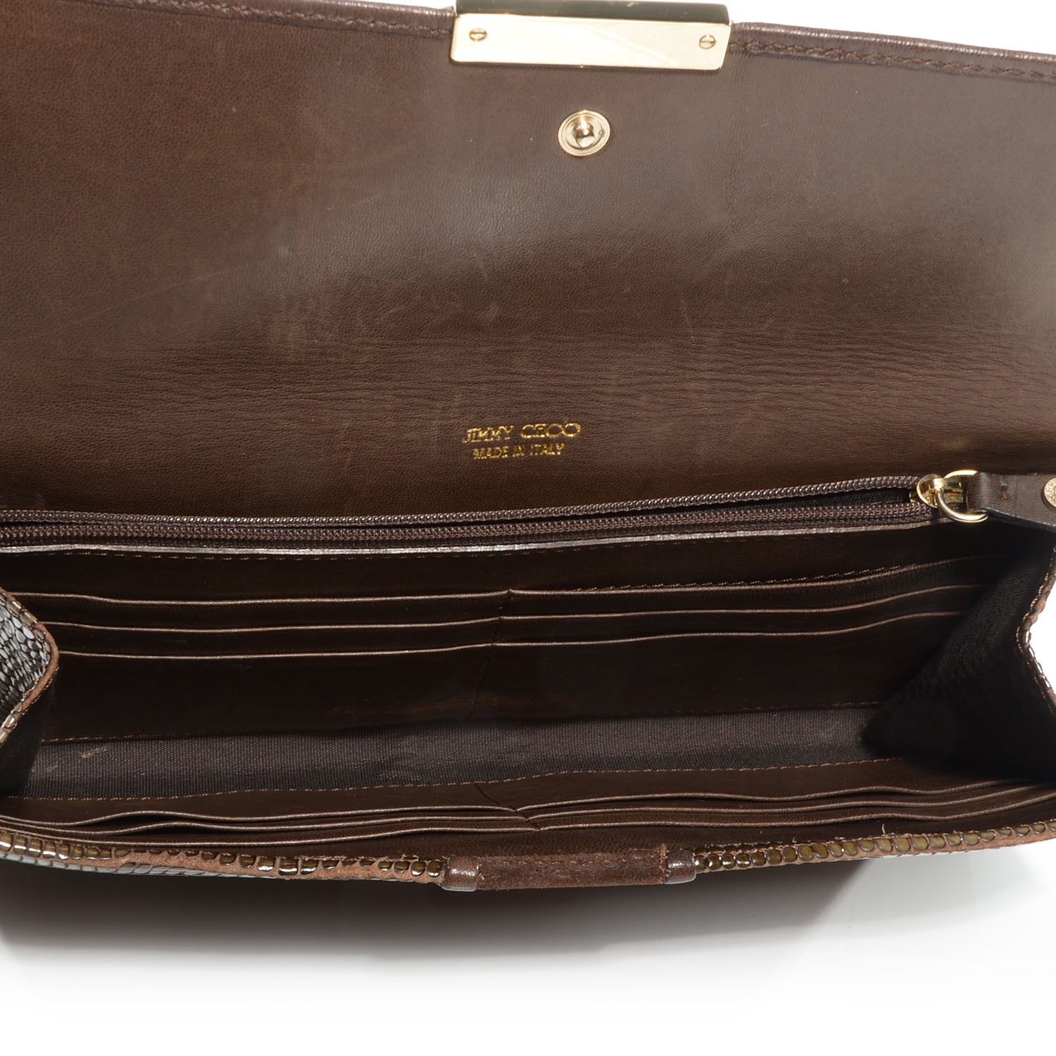Jimmy Choo Lizard Embossed Reese Clutch 5 of 9