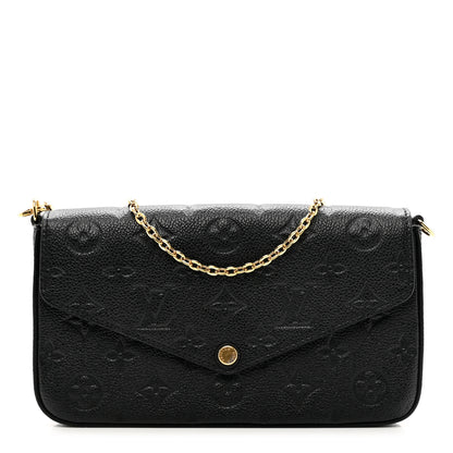 Louis Vuitton Empreinte Pochette Felicie Chain Wallet Black 3 of 8